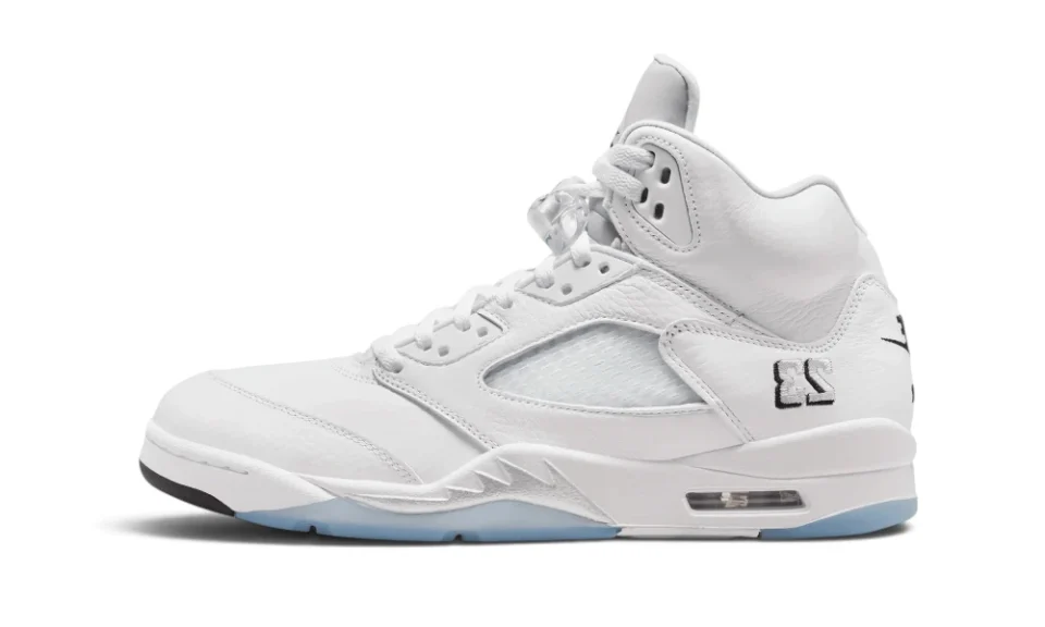 JORD4N RETRO 5 ‘WHITE METALLIC’