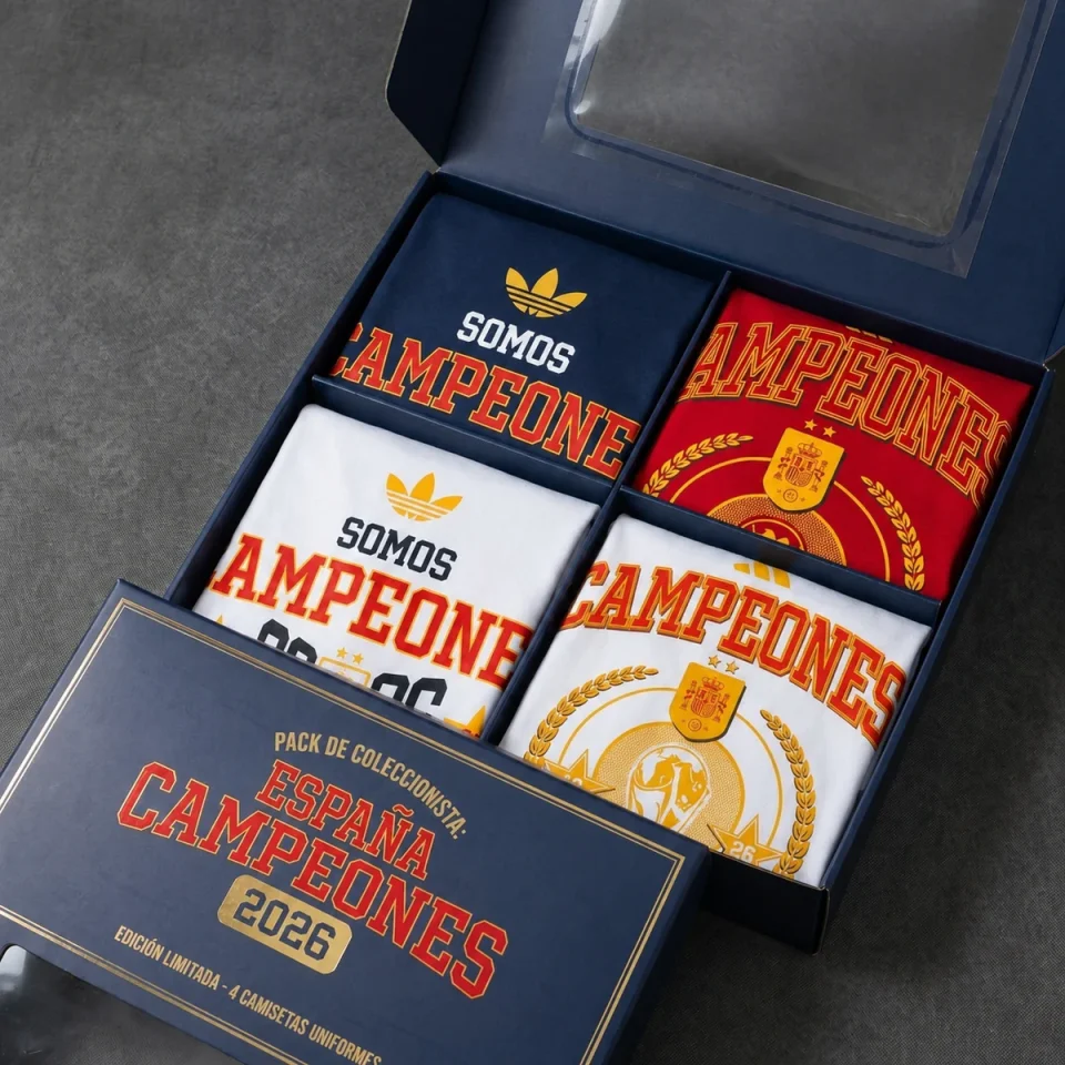 España 2026 PACK 4 Camisetas de Campeones del Mundo