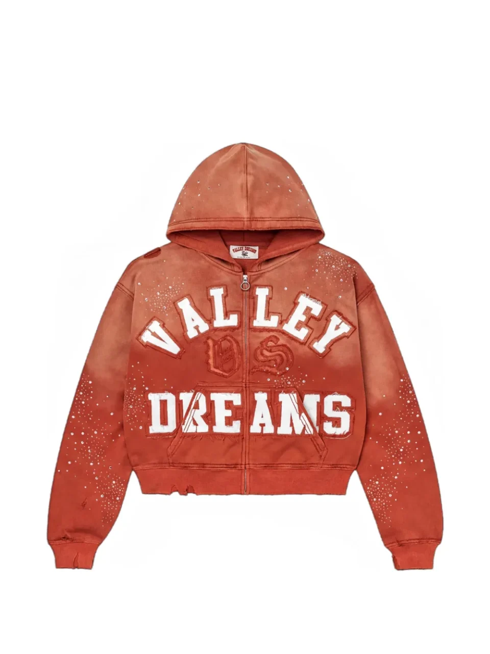 Vale F0rever Classico Zip Up Hoodie Orange