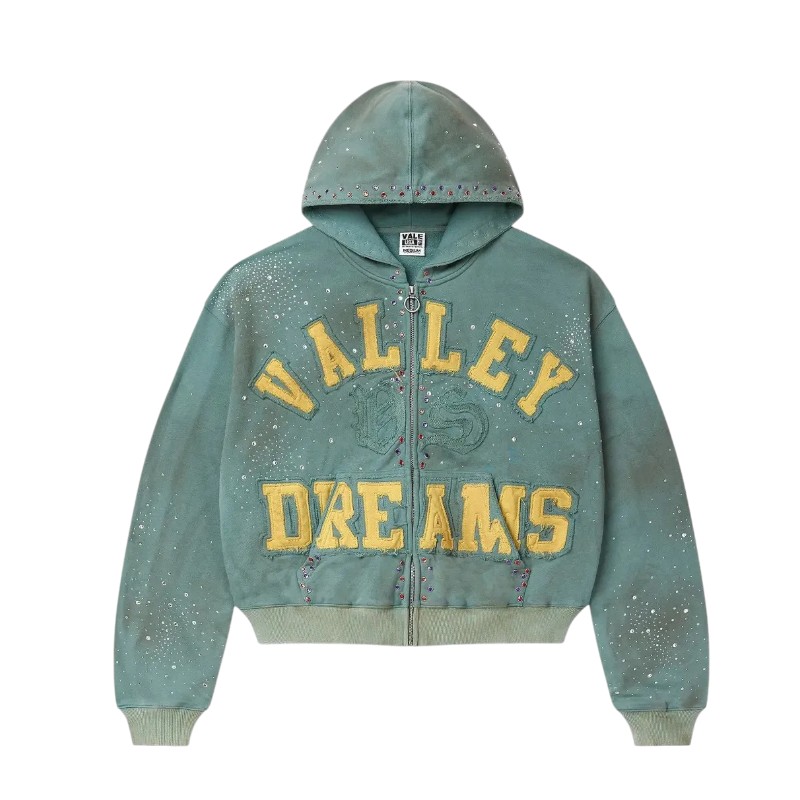 Vale F0rever Bank Zip Up Hoodie Dark Mint